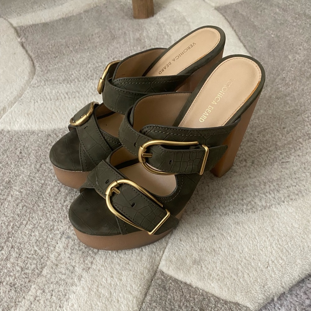 Veronica Beard Garrick Platform Slide Sandal In K… - image 2